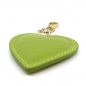 Preview: Trixi Gronau leather key fob Coeur lime green side